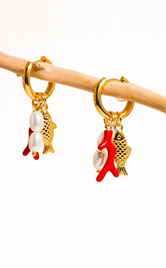 Fish Pearl Earrings