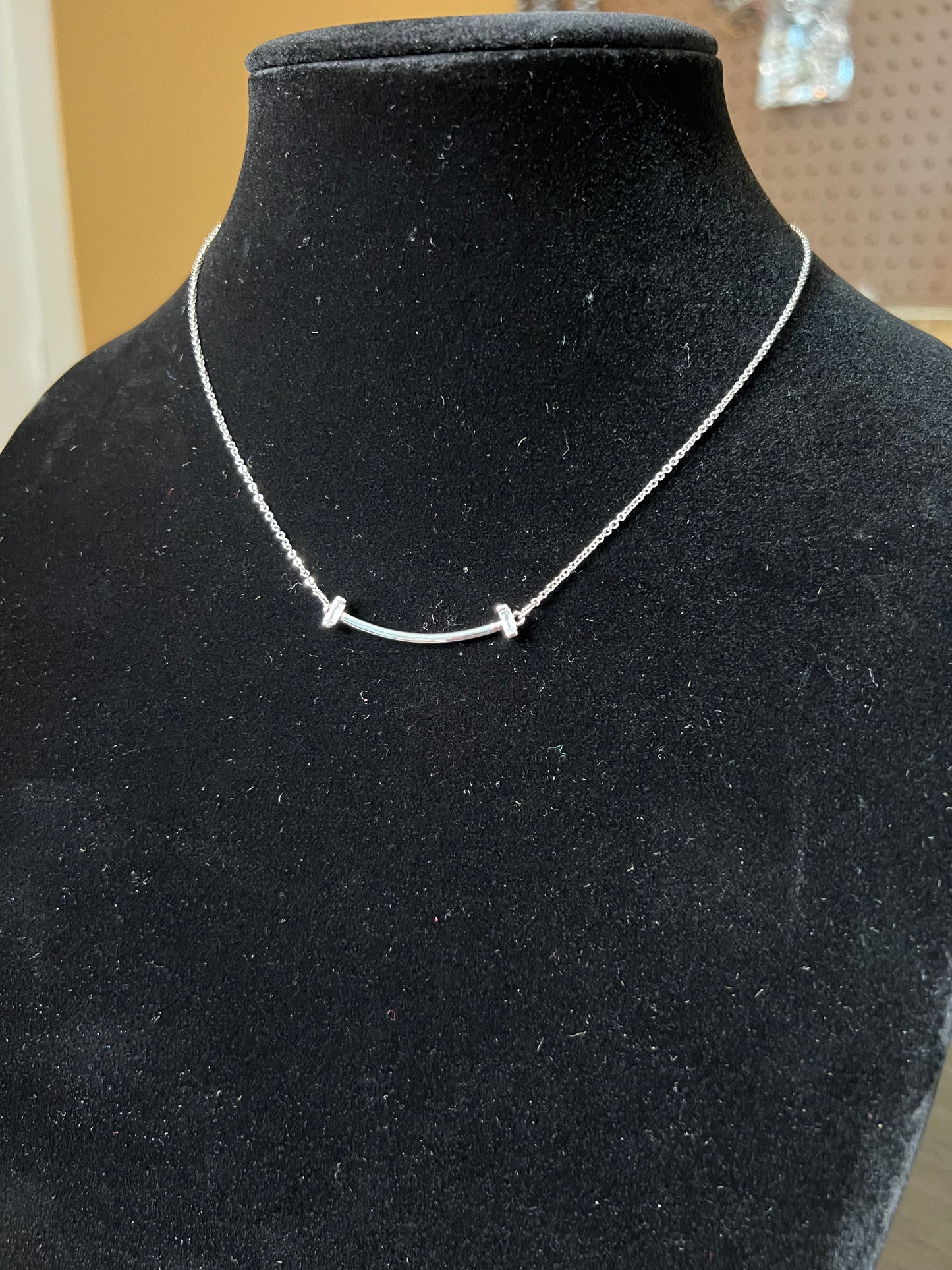 Classy danty silver necklace