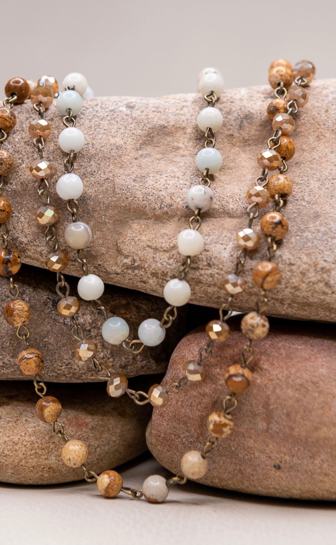 The Emma Faith Necklace Jasper/amazonite