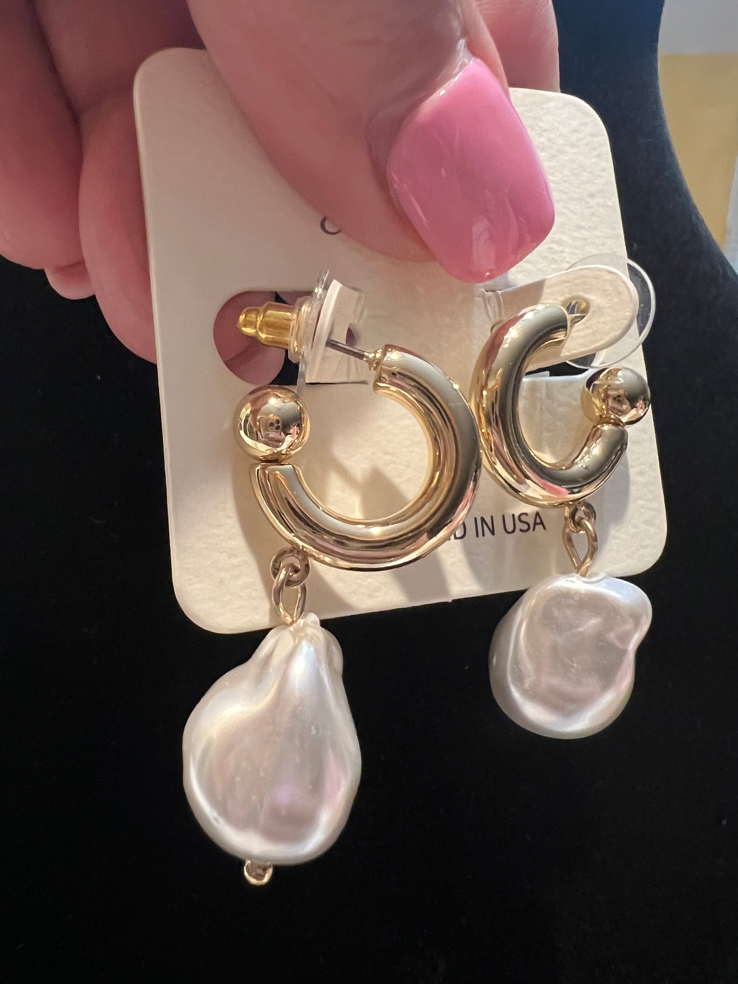 Pearl Gold or Silver earrings