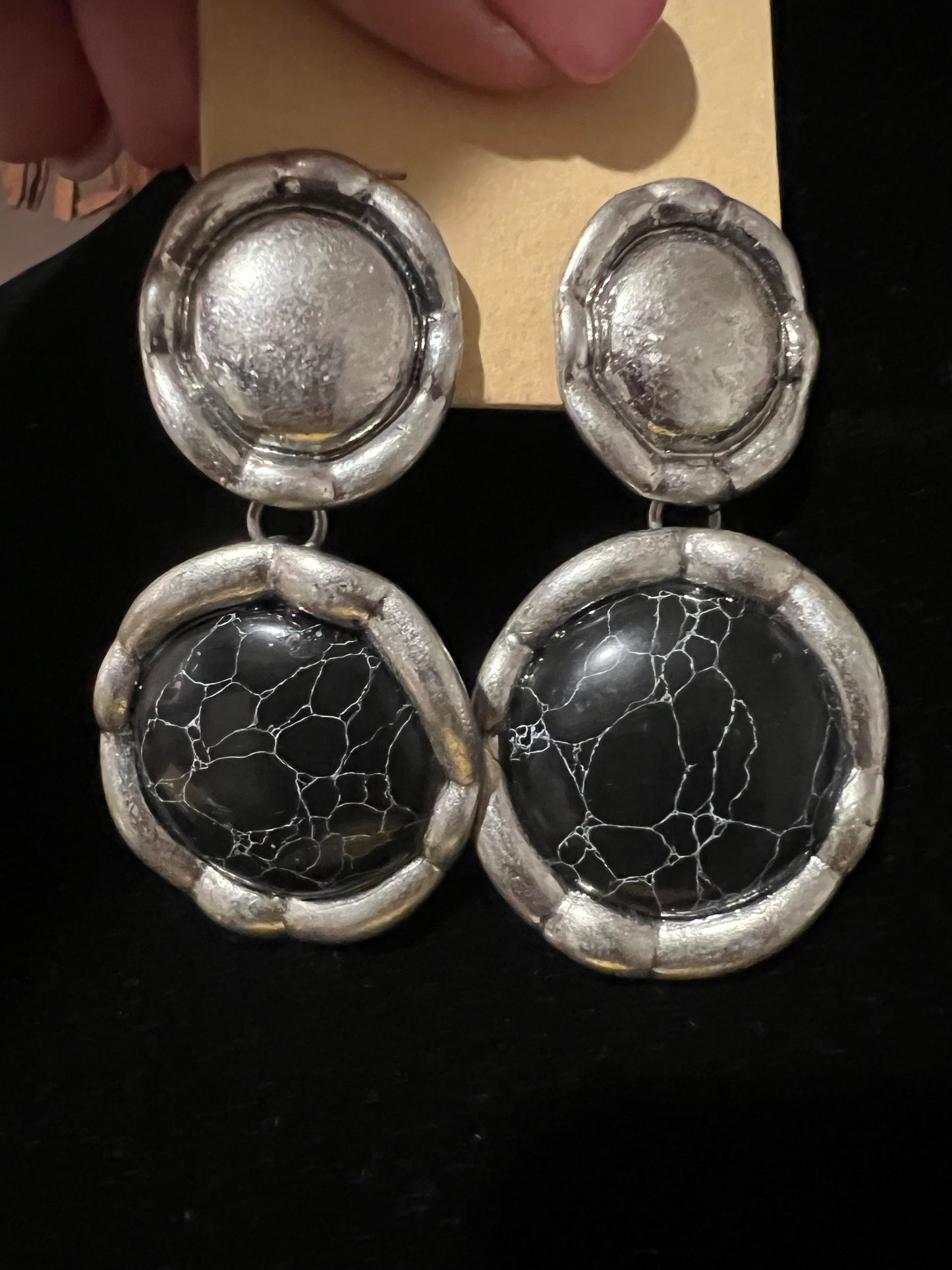 Double tear earrings..