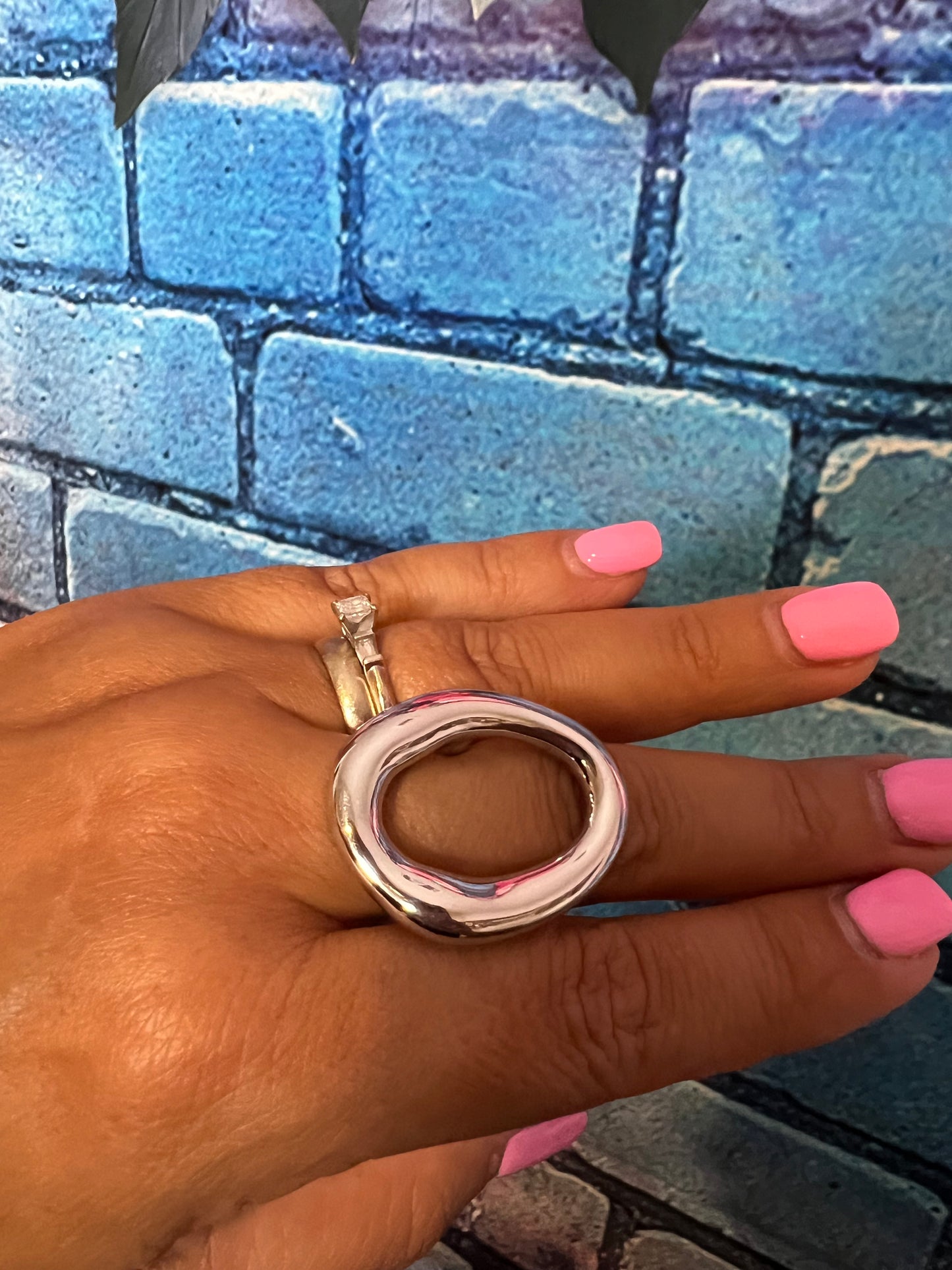 Silver Donut Ring