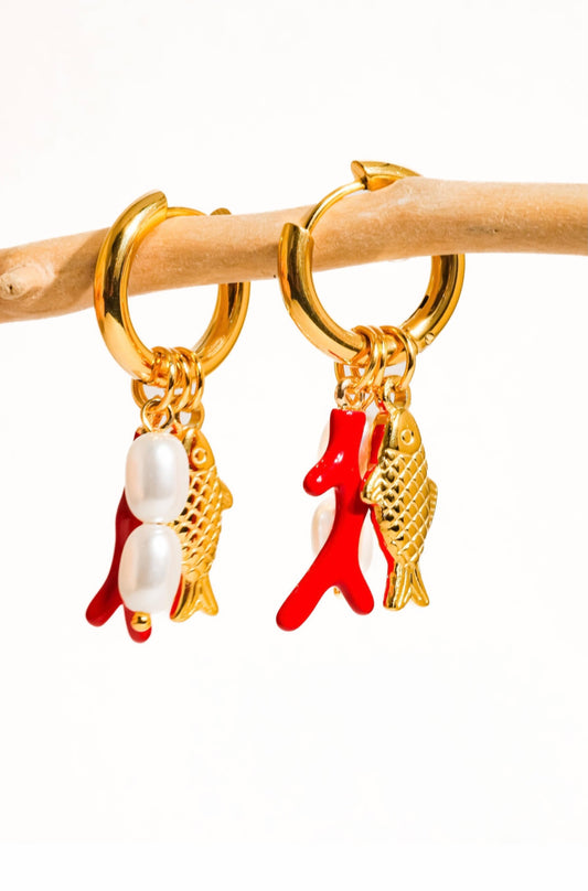 Fish Pearl Earrings