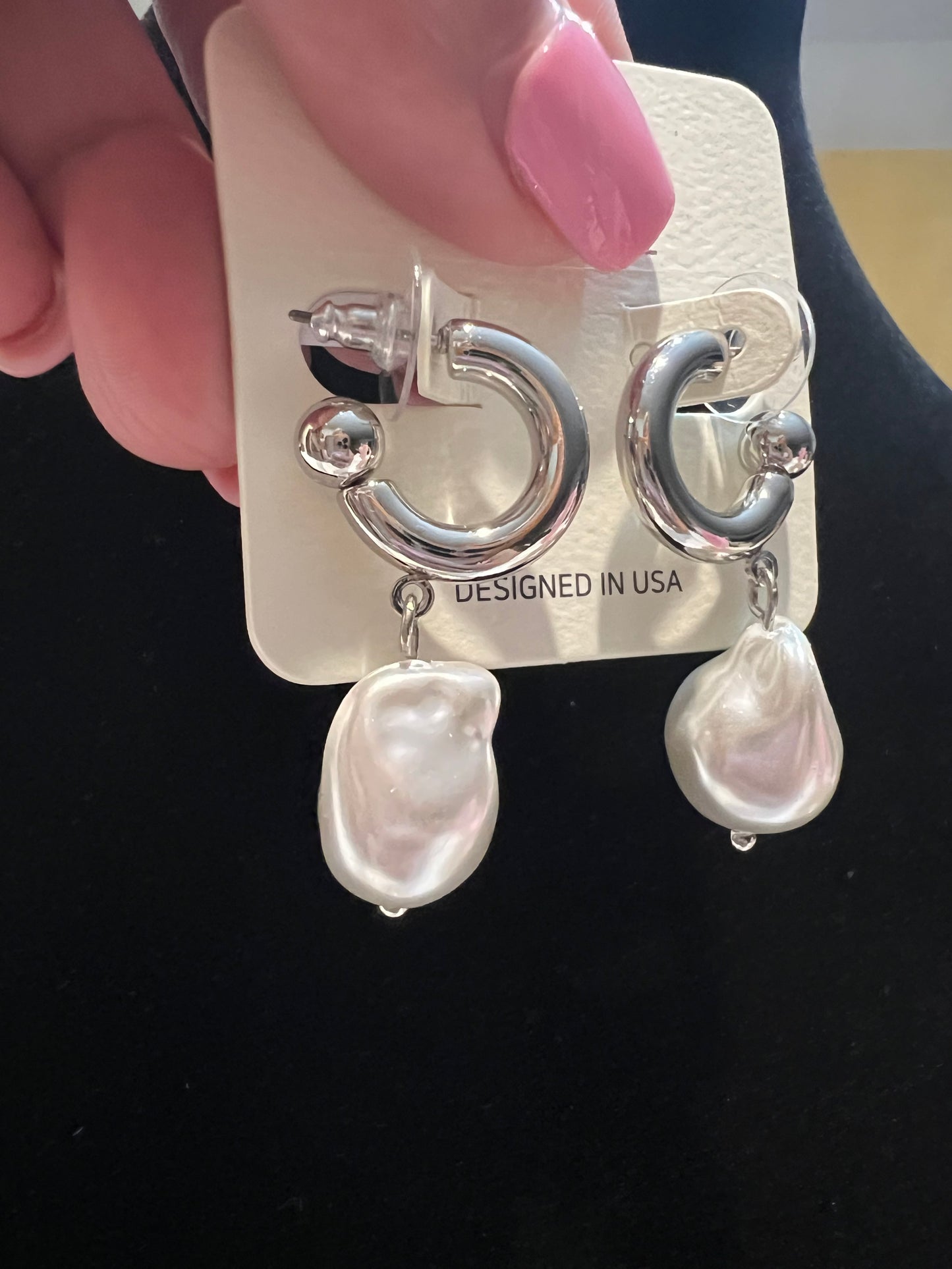 Pearl Gold or Silver earrings
