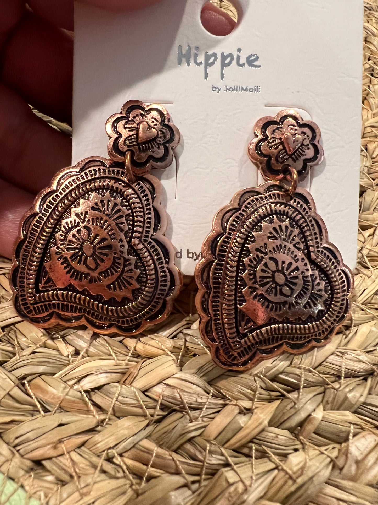 Stunning Bronze Heart Earrings
