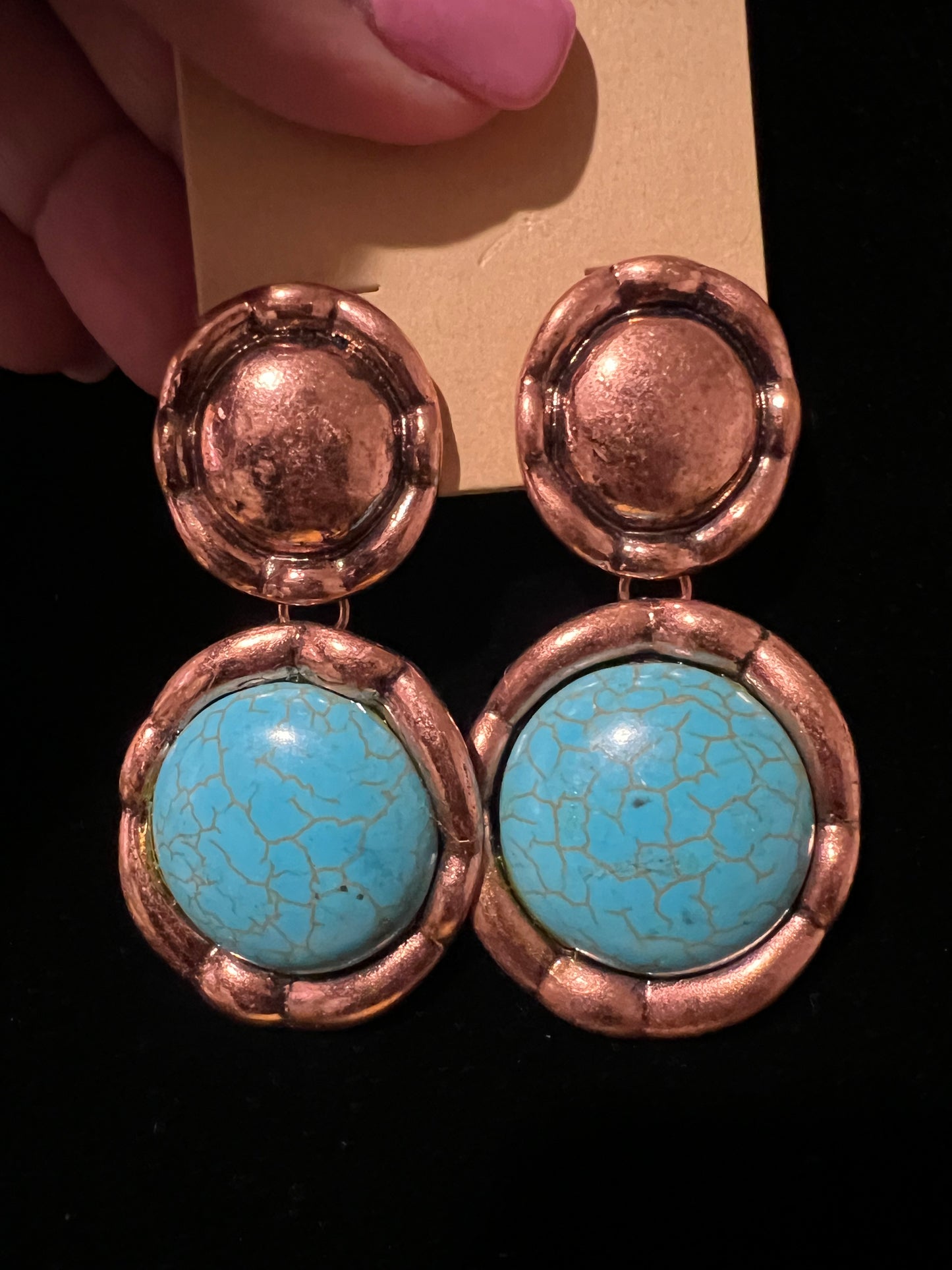 Double tear earrings..