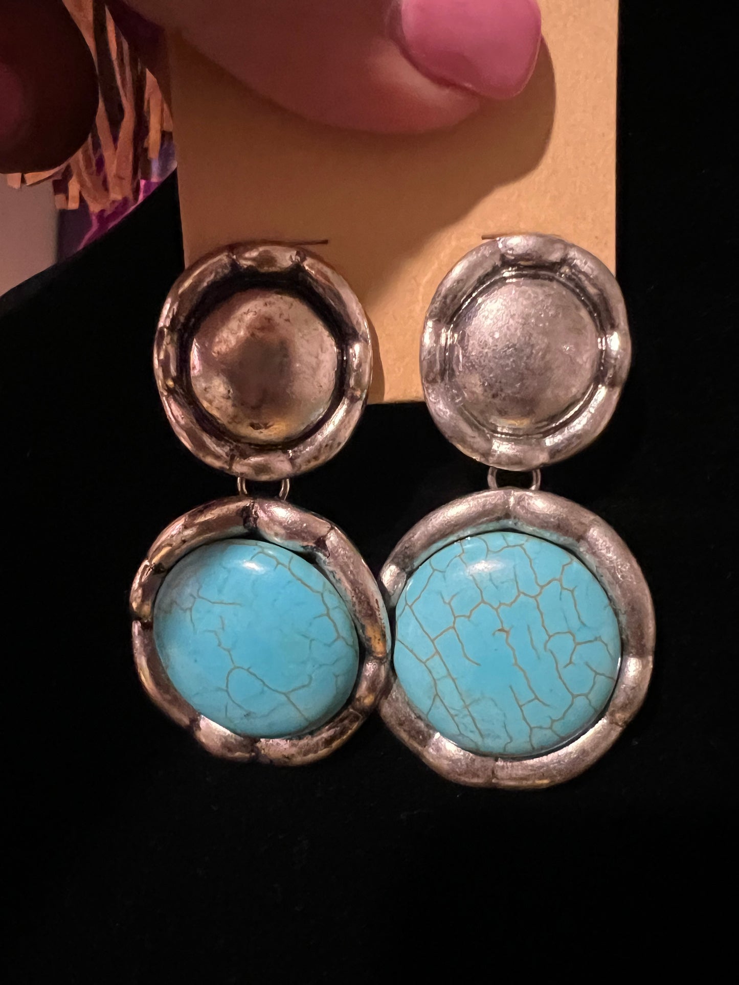 Double tear earrings..