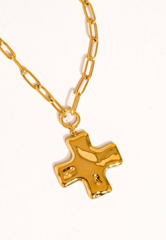 Gorgeous High End 18k Non-tarnish Cross Chain Necklace
