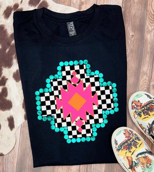 Black Aztec Tshirt