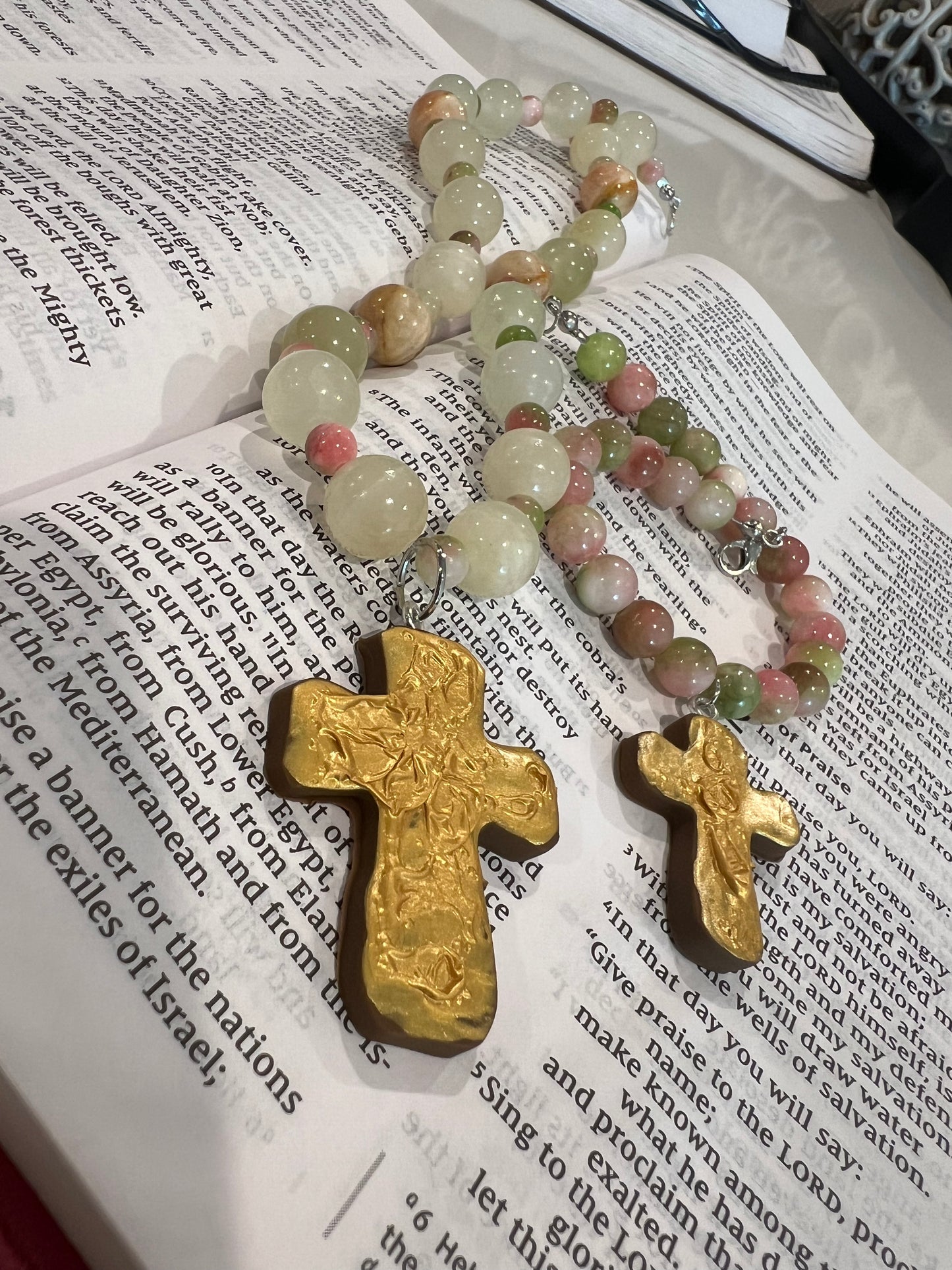 Faith & Grace Gemstone Necklace & Bracelet Set