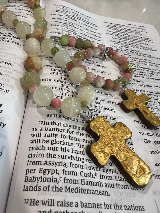 Faith & Grace Gemstone Necklace & Bracelet Set