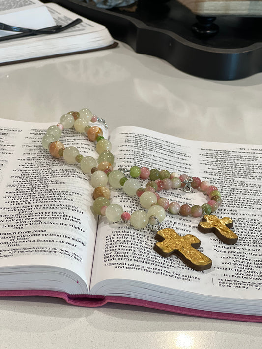 Faith & Grace Gemstone Necklace & Bracelet Set