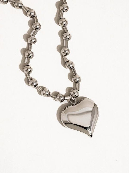 Silver Heart Pendant Necklace