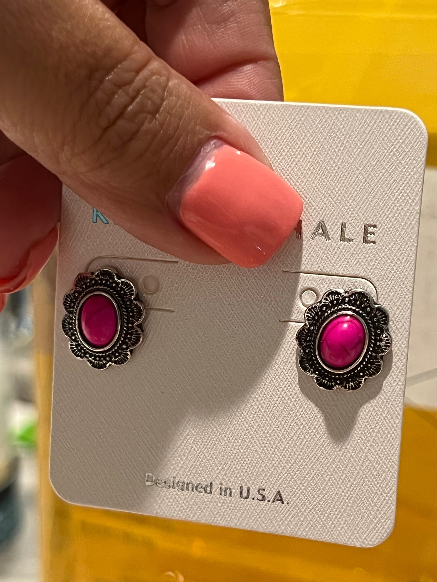 CUTENESS OVERLOAD FUSHIA STUD EARRINGS