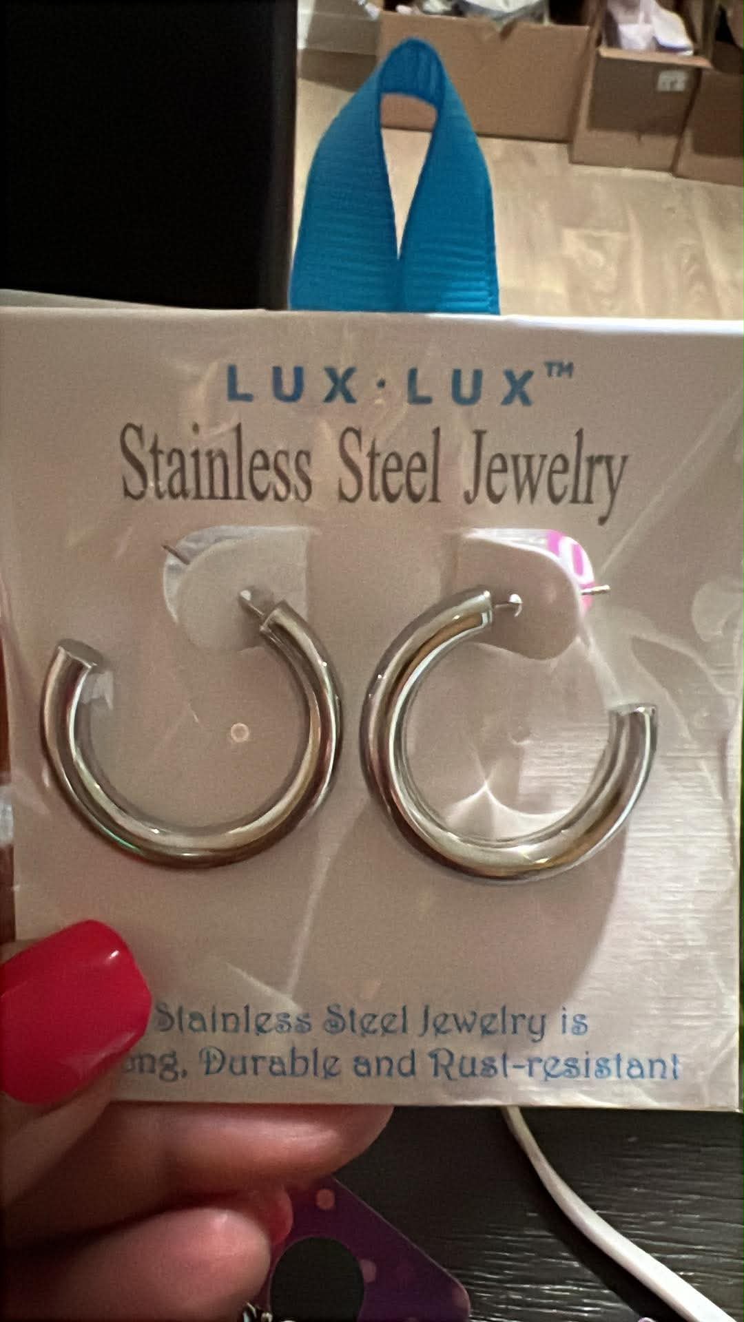 Silver Hoop earrings - stainless steel