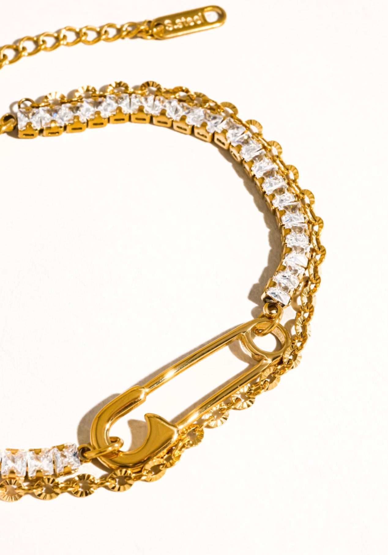 The Ashly Glam Rhinestone Clip Bracelet