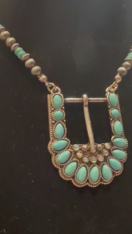 COWGIRL BUCKLE NECKLACE
