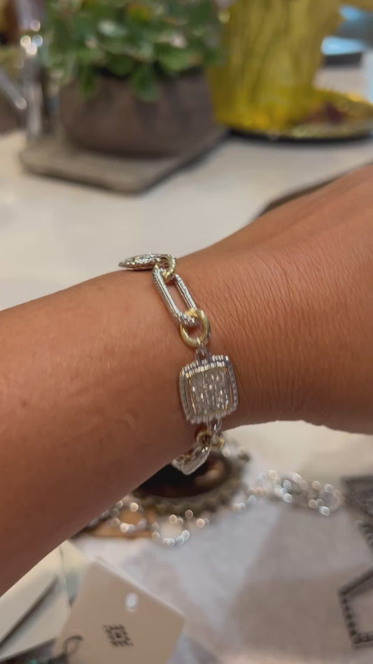 Classy every day wear Silver and Gold Bracelet