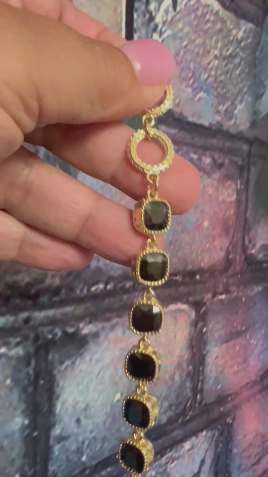 Bracelet- solid stone gold bracelets (STUNNING)