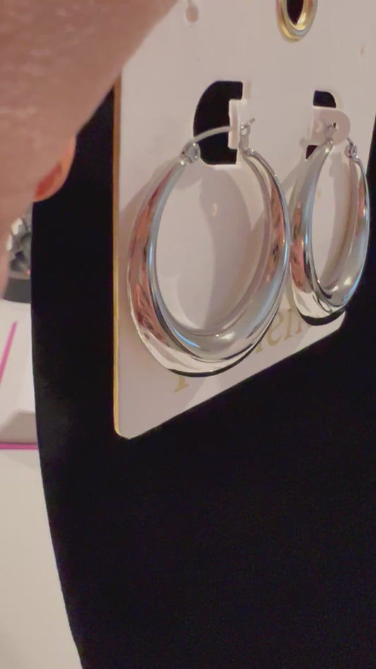 The Charlotte Rue Silver Loop Earrings  “Circle of Faith”