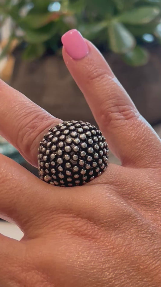 Over sized dome adjustable Ring